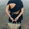 Édition Cyme Mini en raphia laurier