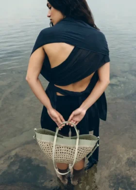 Édition Cyme Mini en raphia laurier