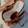 Édition Cyme Mini en toile cognac