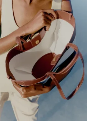 Édition Cyme Mini en toile cognac
