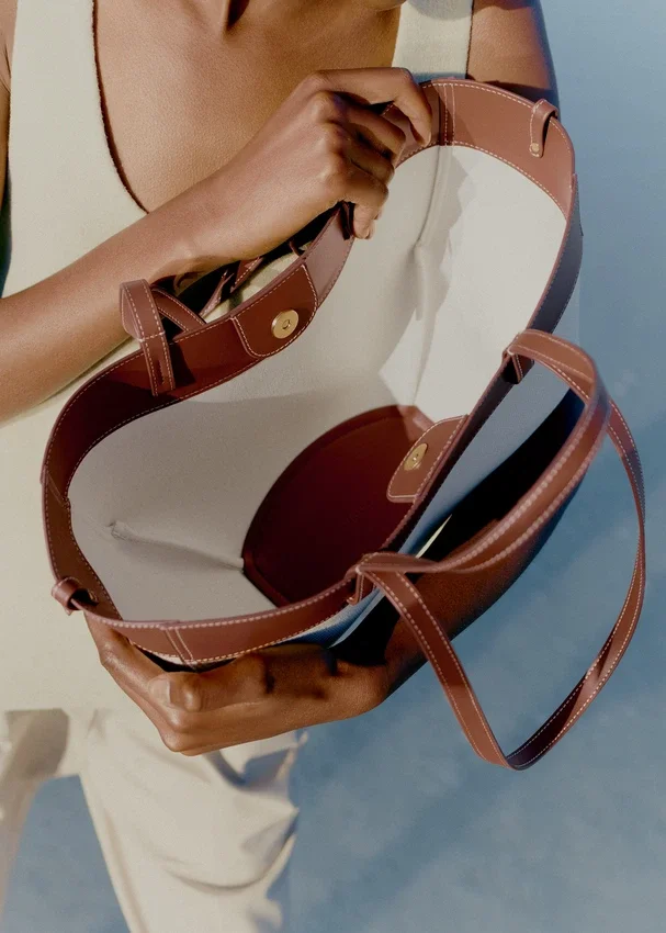 Édition Cyme Mini en toile cognac