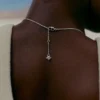 Édition Eroz à double chaîne, en laiton plaqué rhodium argenté