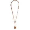 Pendentif Ormé Edition plaqué or avec cuir camel