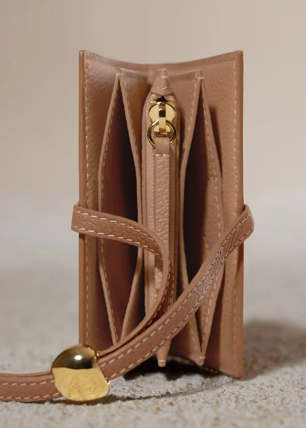 Porte-cartes Kayé Edition Textured Duo Camel